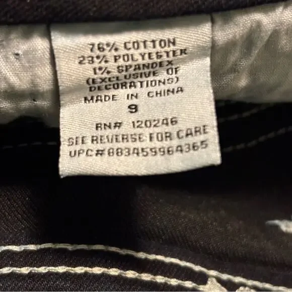 Wallflower Dark Indigo Flare Jeans Size 9 - Picture 5 of 9